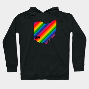 USA States: Ohio (rainbow) Hoodie